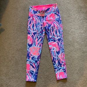 Lilly work out pants! Blue and pink- super cozy.